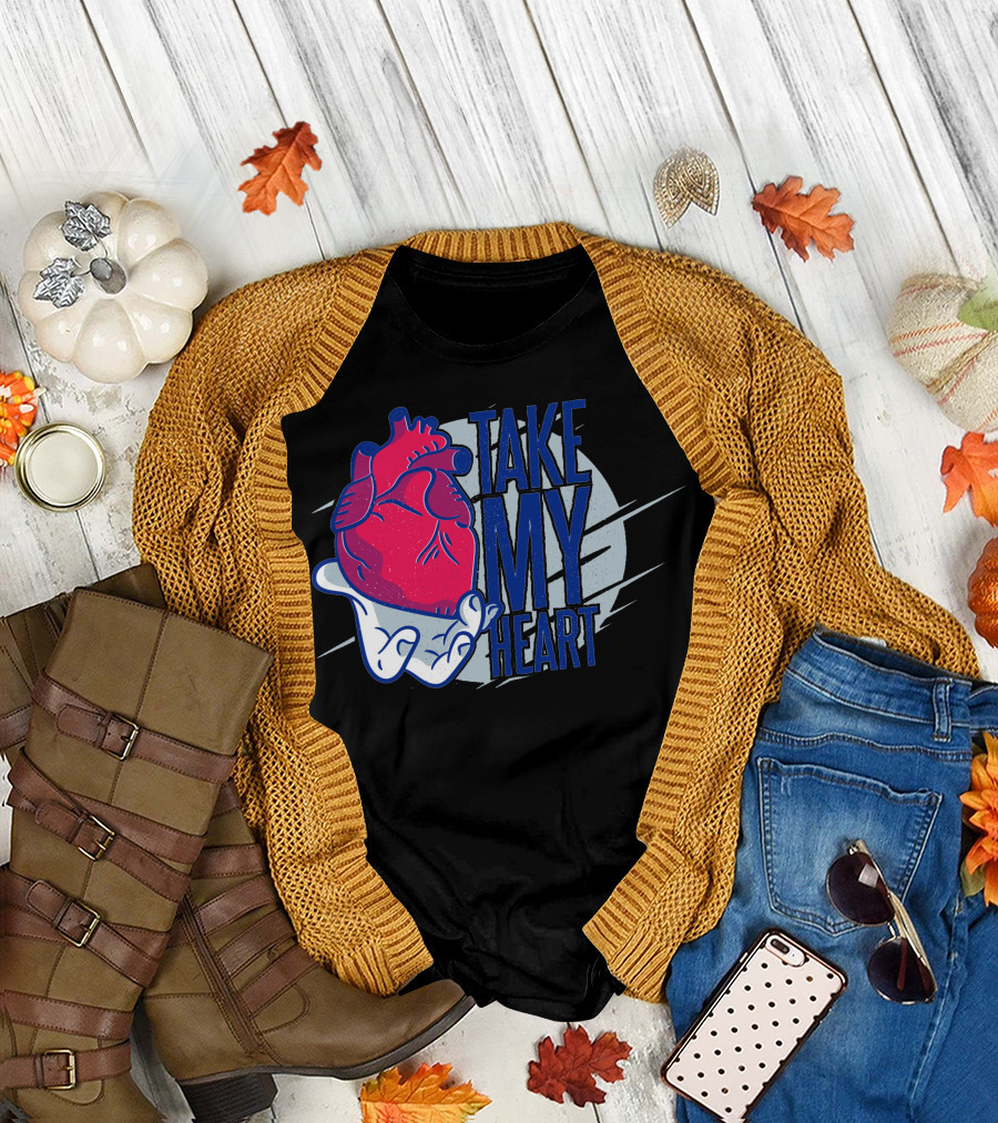 Take My Heart Anatomical Illustration in Hand T-Shirt