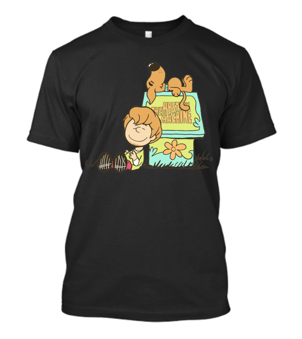 Shaggy And Scooby On Snoopy's Doghouse With Mystery Machine T-Shirt