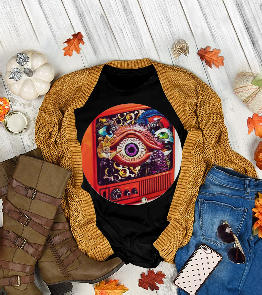 All Eyes on Me TV Retro Surreal Eye Collage T-Shirt