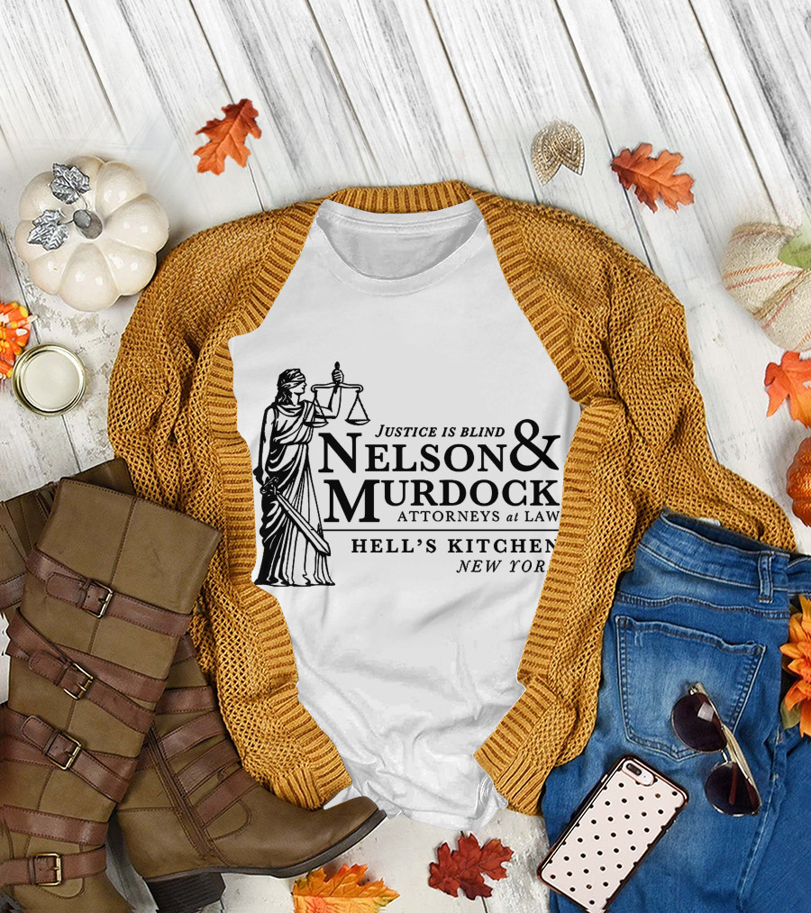 Justice Is Blind Nelson and Murdock Attorneys at Law Hell's Kitchen New York T-Shirt