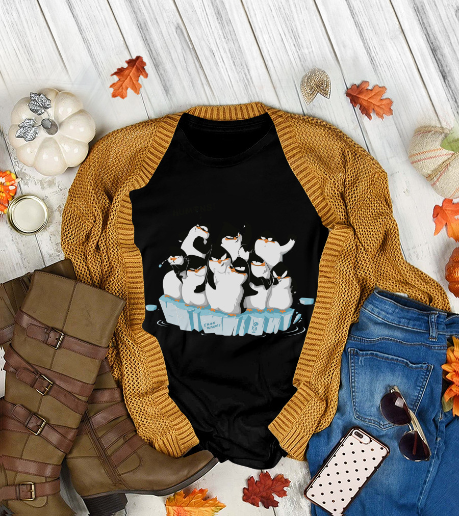 F King Humans Penguins on Iceberg H♥M♥NS T-Shirt
