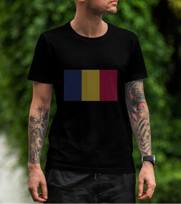 Chad Flag Vertical Stripes T-Shirt