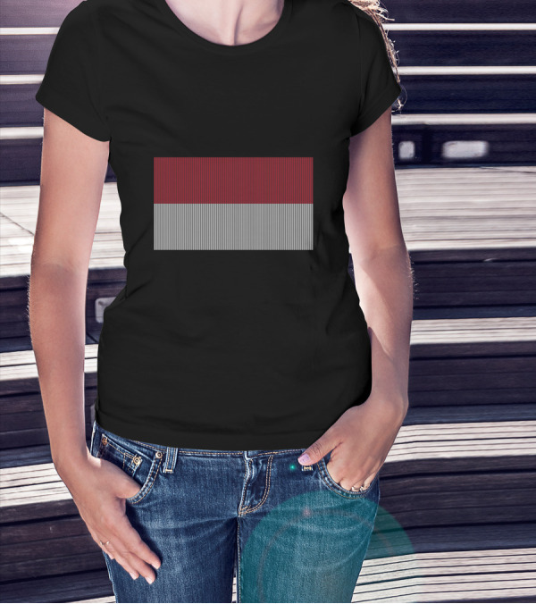 Flag Of Monaco Striped T-Shirt