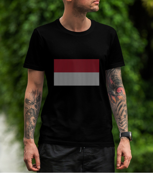 Flag Of Monaco Striped T-Shirt