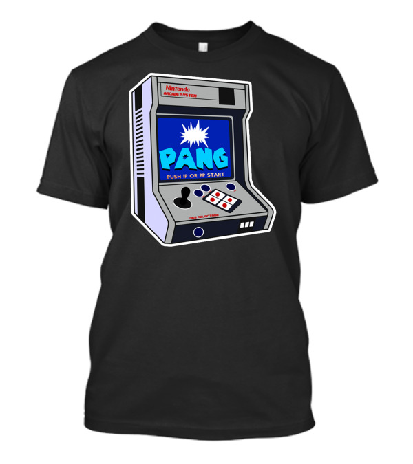 Nintendo Arcade System Pang Push 1P Or 2P Start NES Advantage T-Shirt