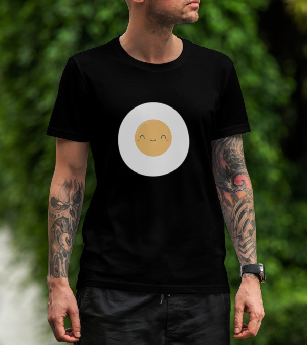 Fried Eggs Kawaii Smiling Face Emoji T-Shirt