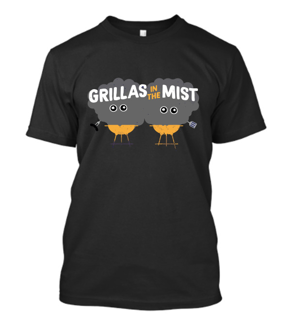 Grillas In The Mist Funny Grill BBQ Characters T-Shirt