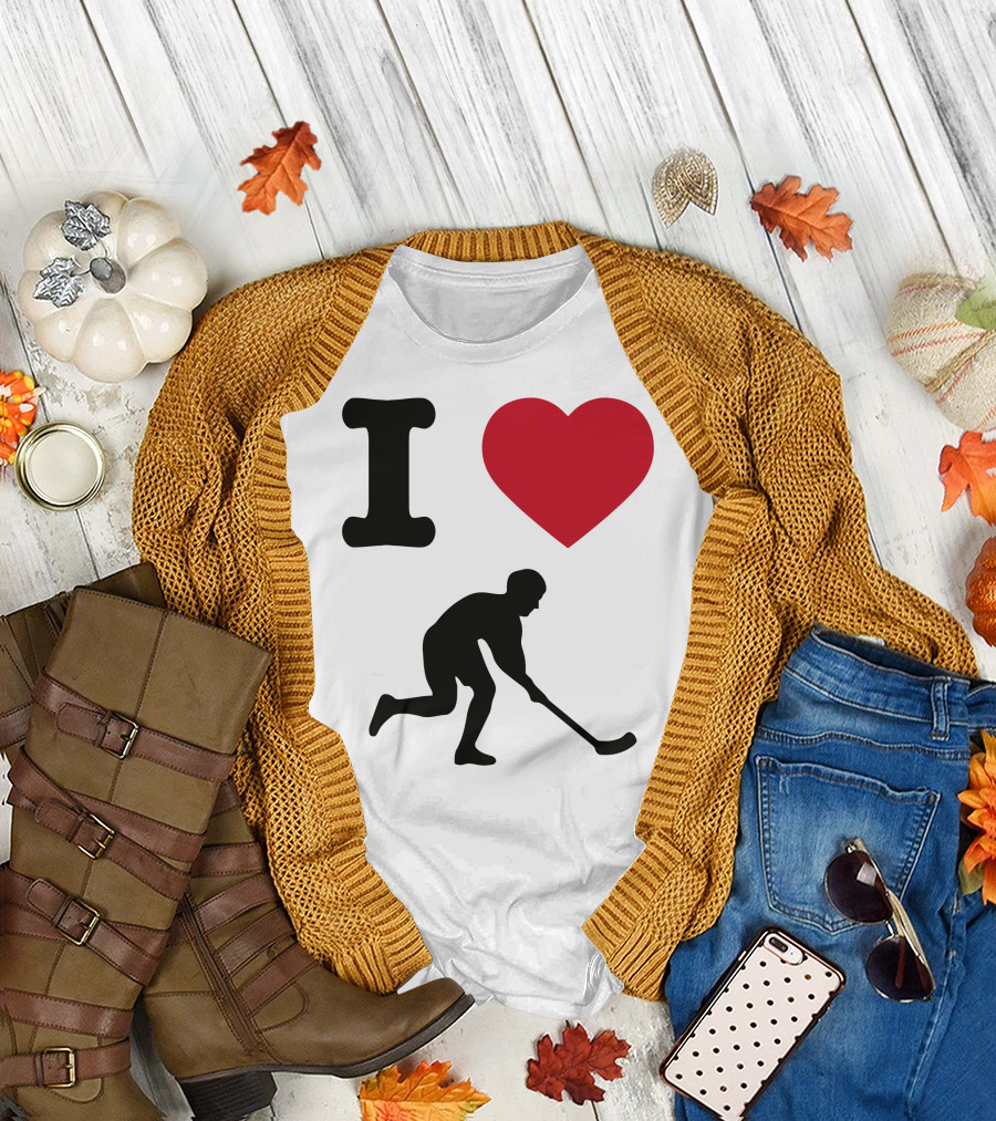 I Heart Hockey Player T-Shirt