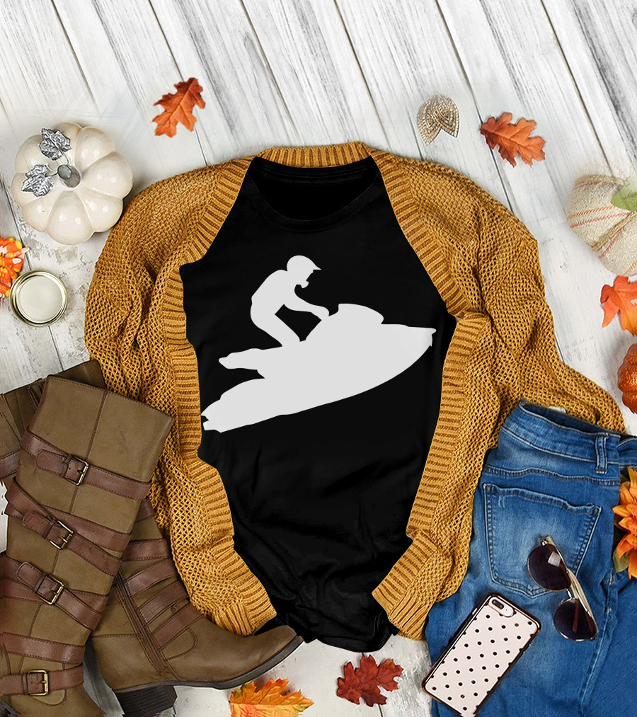 Jumping Jet Ski Silhouette Adventure T-Shirt