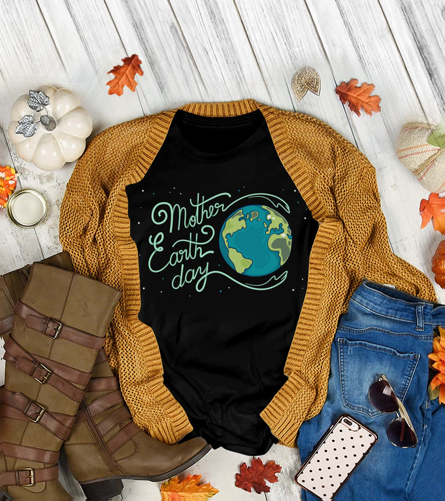 Mother Earth Day Planet and Stars T-Shirt