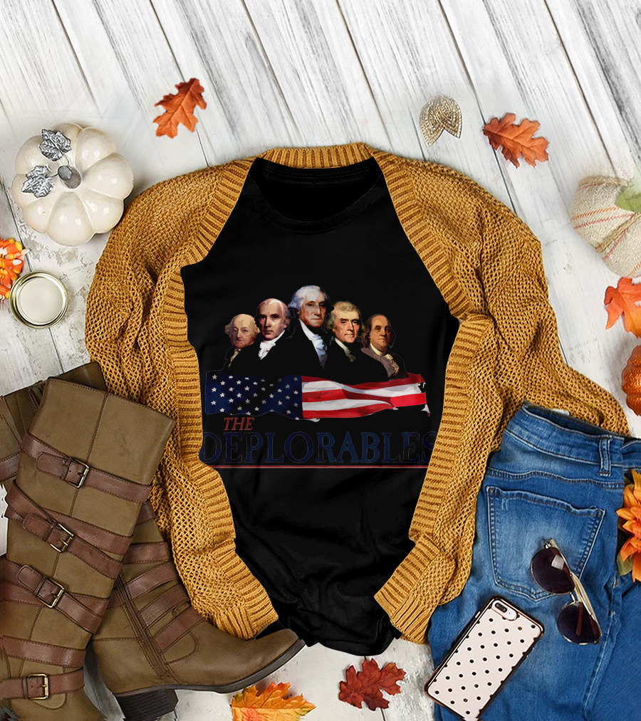 The Deplorables Founding Fathers American Flag T-Shirt