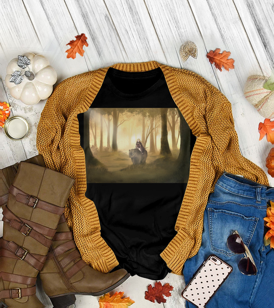 The Path Forest Journey on Wolf T-Shirt