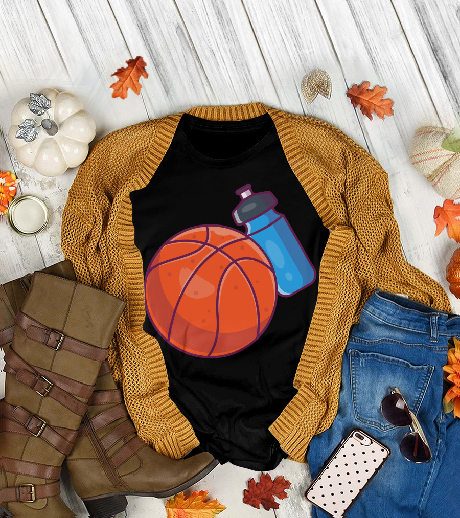 Basket Ball and Water Bottle T-Shirt
