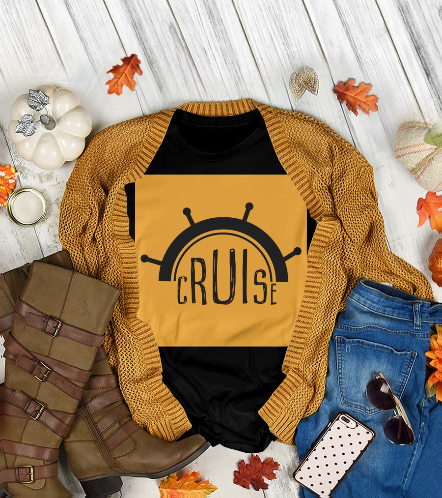 Cruise Ship Wheel Icon T-Shirt