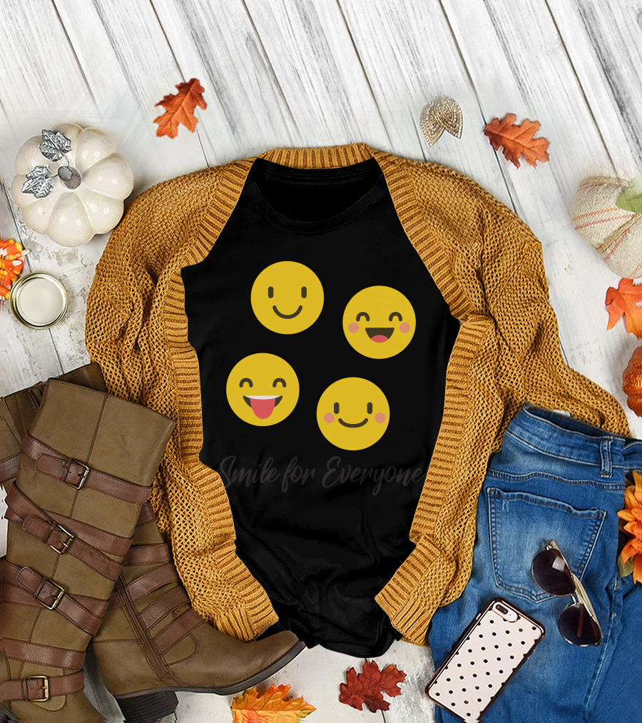 Smile for Everyone with Happy Emoji Faces T-Shirt