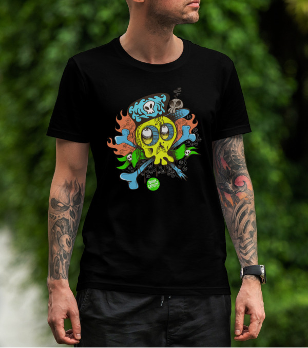 Skull Bones Johnny Caputti Psychedelic Pirate T-Shirt