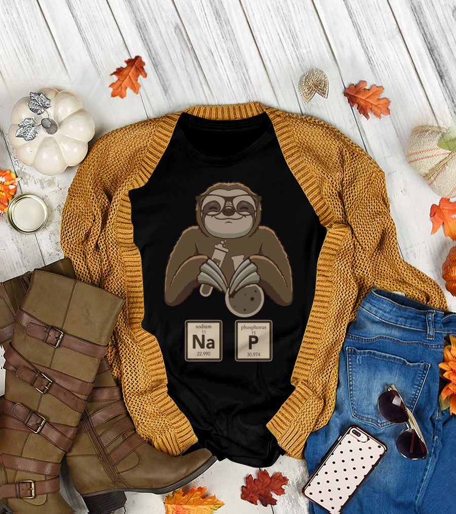 Sodium Phosphorus Chemistry Sloth T-Shirt