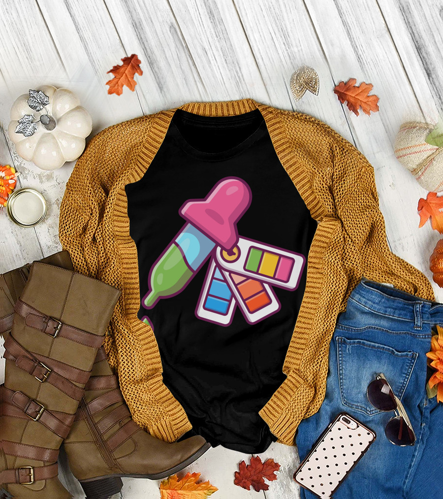 Dropper and Vibrant Color Palette Combination T-Shirt