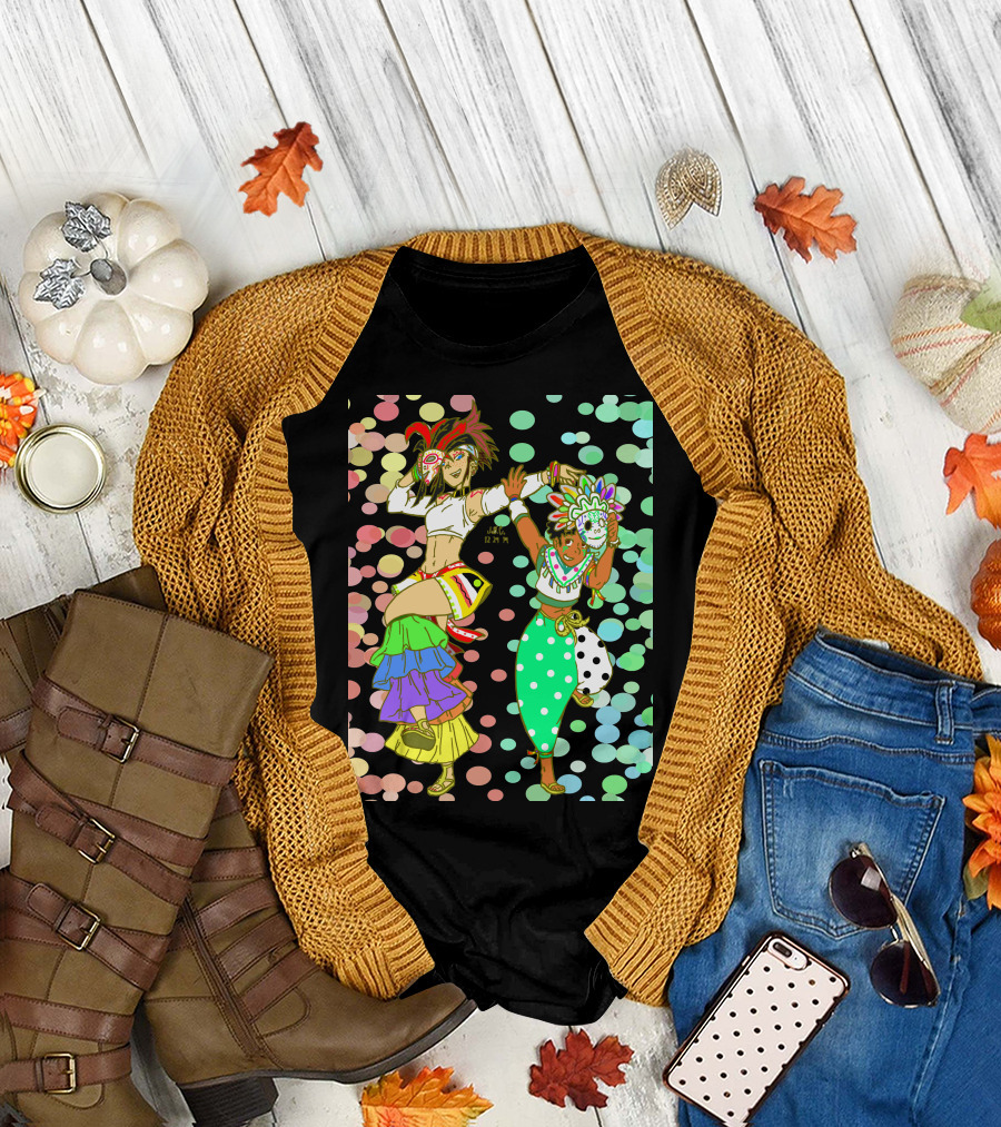 Happy Faces Vibrant Dance Festivities T-Shirt