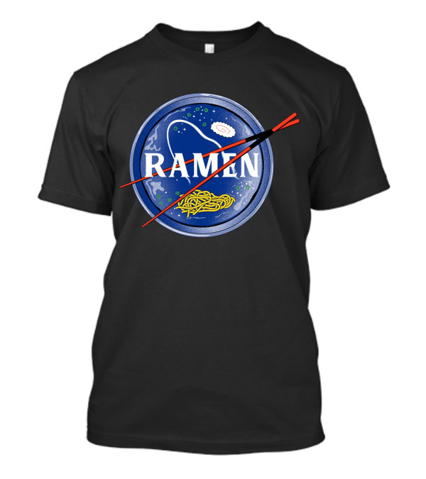 Ramen Universe Space Bowl With Floating Noodles And Chopsticks T-Shirt