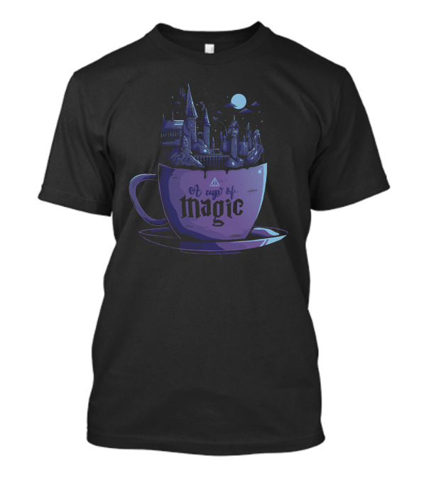 A Cup Of Magic With Enchanted Castle And Moonlit Night T-Shirt