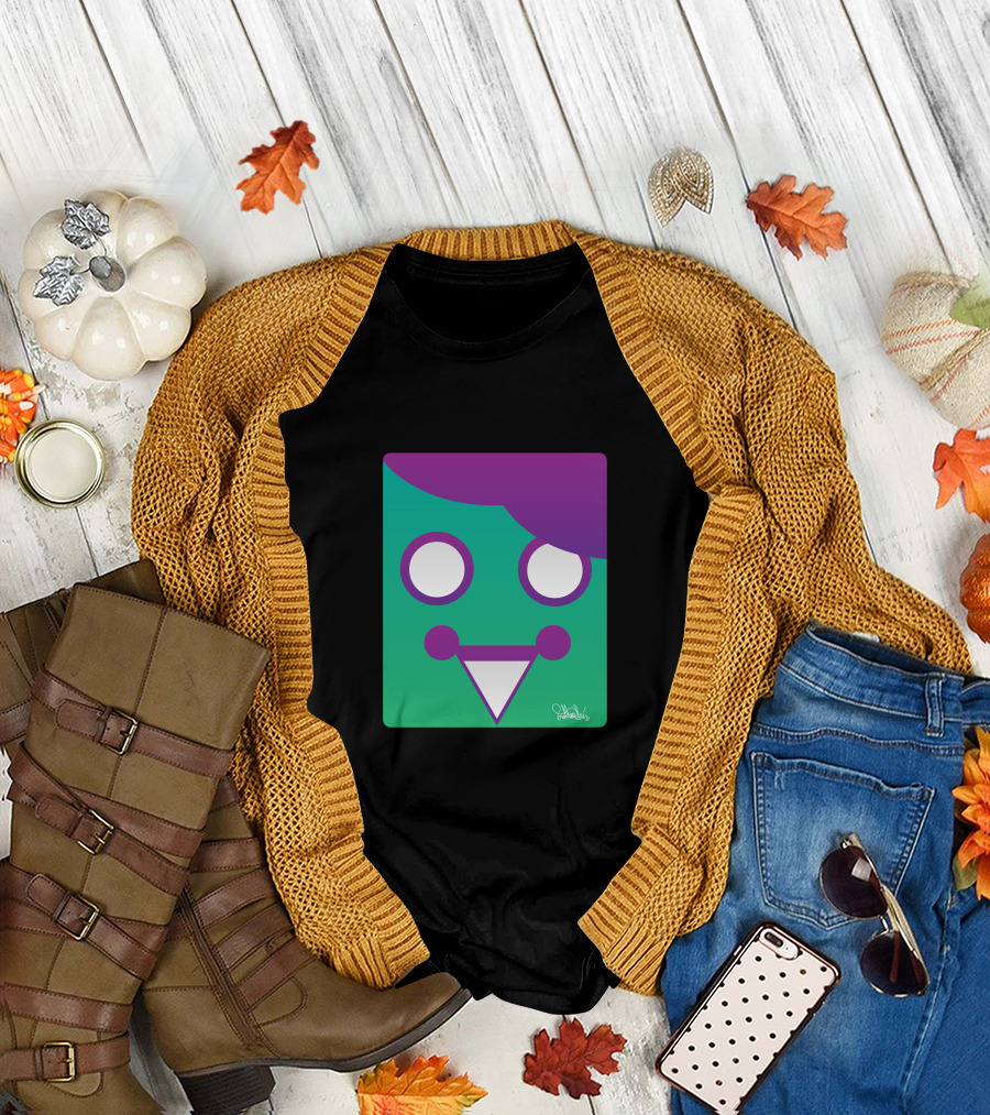 Happyness Gradient Face by EduEly T-Shirt