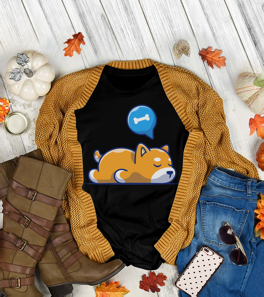 Lazy Dog Dreaming of a Bone T-Shirt