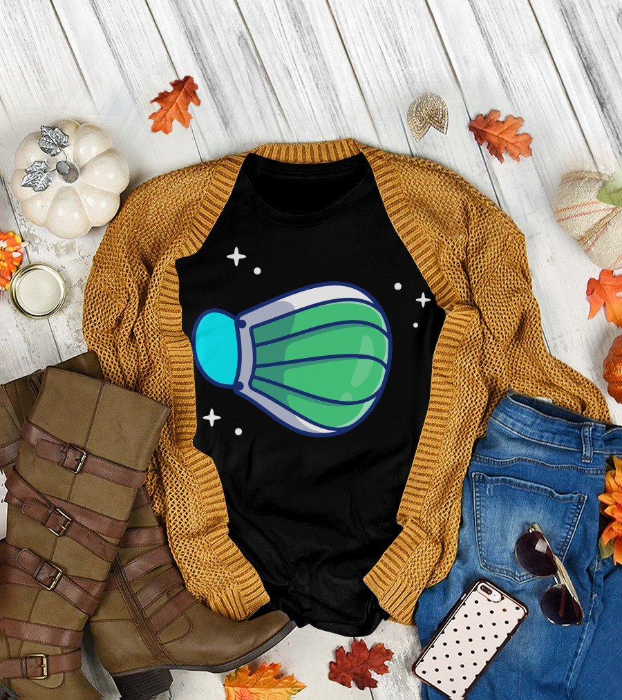 Space Medical Mask Shuttlecock Transformation T-Shirt
