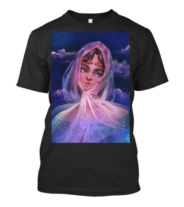 Mother Of Night Enveloped In Celestial Veil T-Shirt