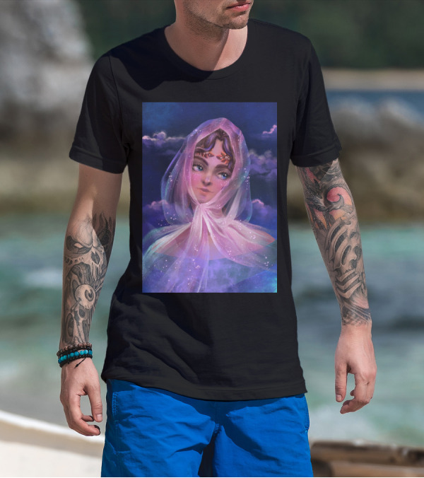 Mother Of Night Enveloped In Celestial Veil T-Shirt
