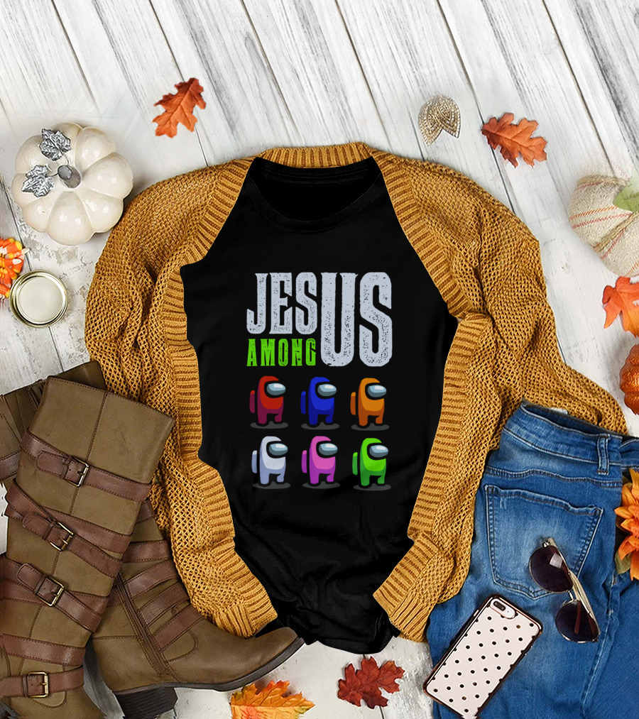 Jesus Among Us Video Game Themed Impostor Crewmates T-Shirt