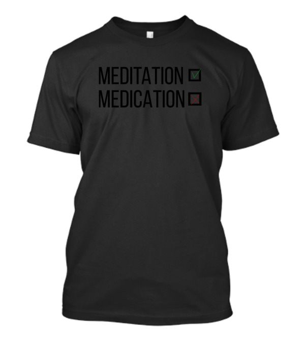 Meditation Medication Check Mark Cross T-Shirt