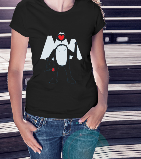 Abominable Snowman Love Heart And Mountains T-Shirt