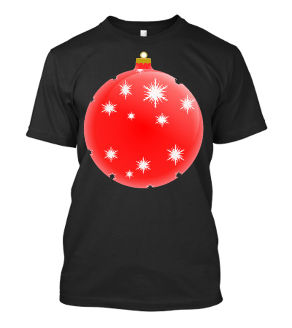 Christmas Ornament Red Bauble With White Snowflakes T-Shirt