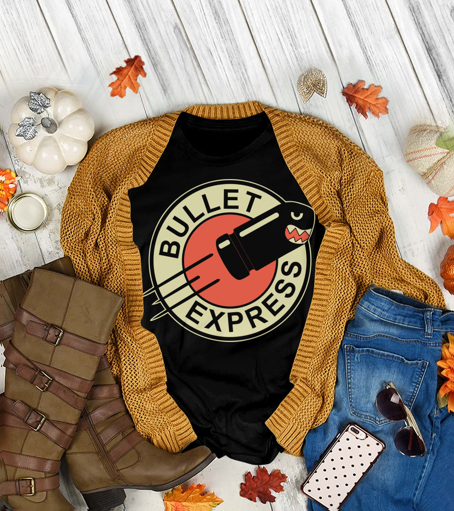 BULLET EXPRESS Retro Rocket Character T-Shirt