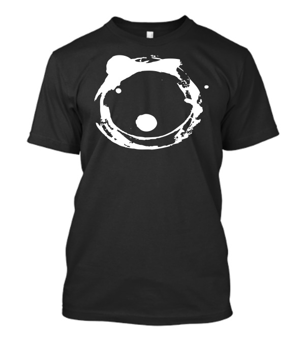 Dogwhite Abstract White Circle Brushstroke T-Shirt