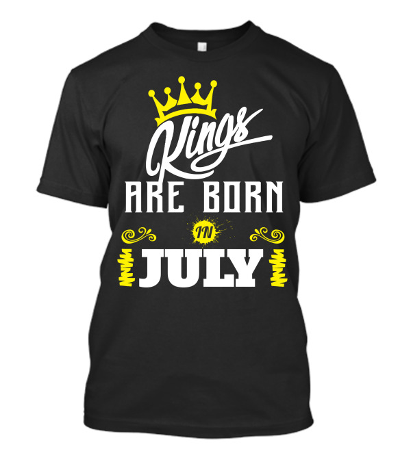 Kings Are Born In July Crown T-Shirt