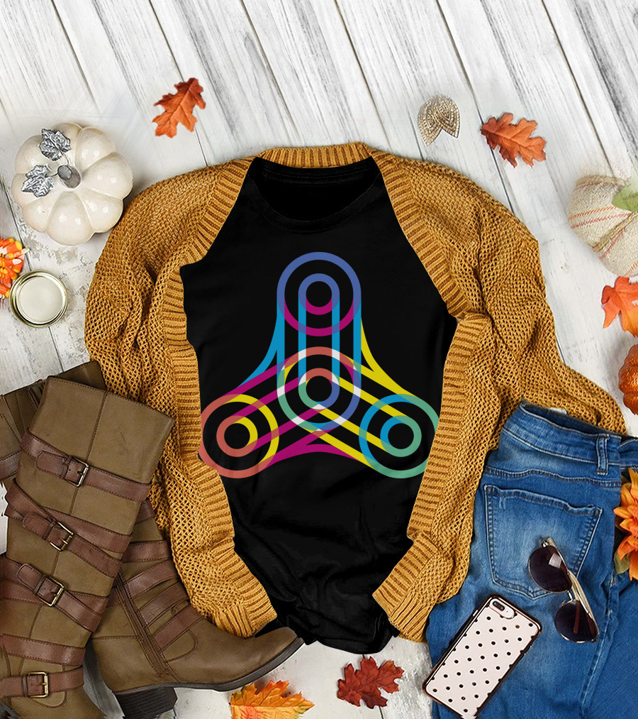 Never Win Colorful Geometric Spinner T-Shirt