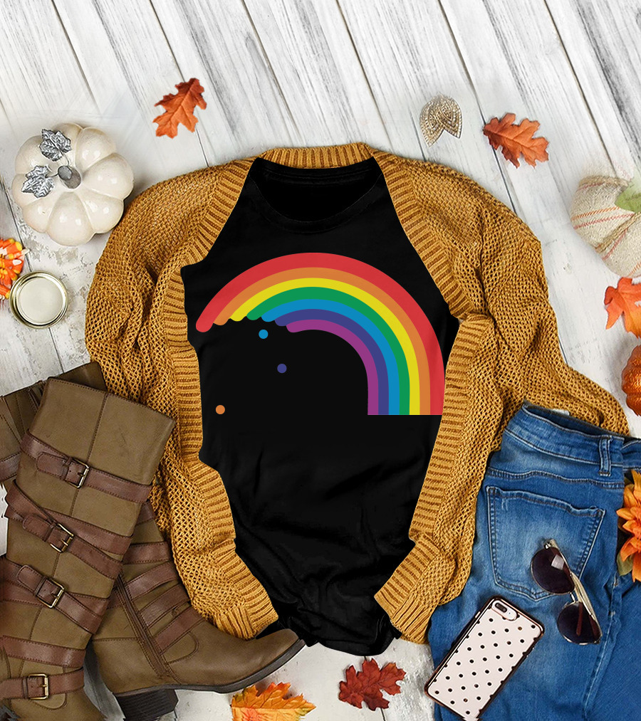 Rainbow Dripping Color Splash T-Shirt