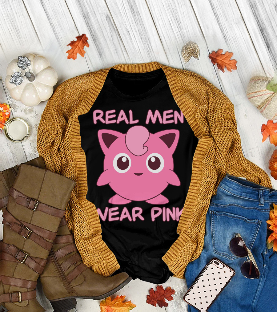 Real Men Wear Pink Jigglypuff T-Shirt