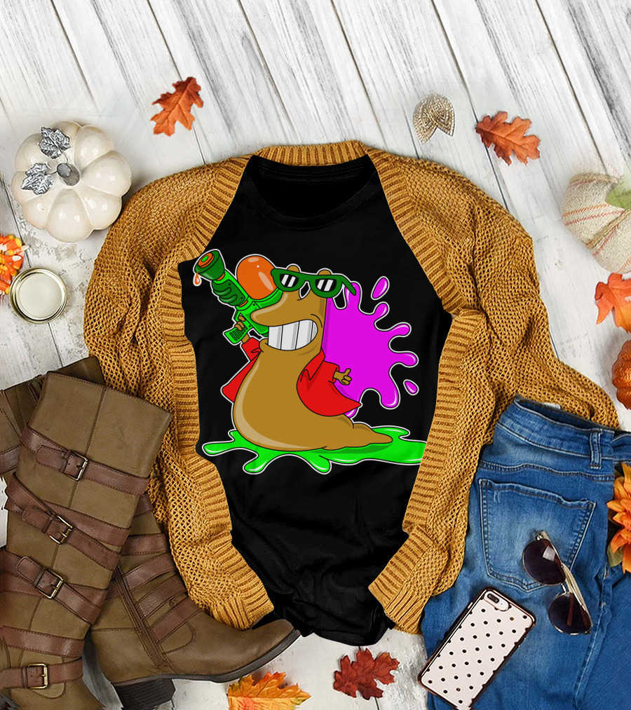 Splash Party Slug with Squirt Gun and Shades T-Shirt