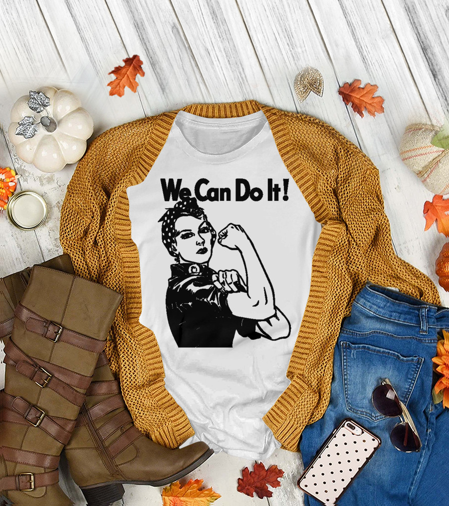 We Can Do It Rosie the Riveter Poster Iconic Empowerment Message T-Shirt