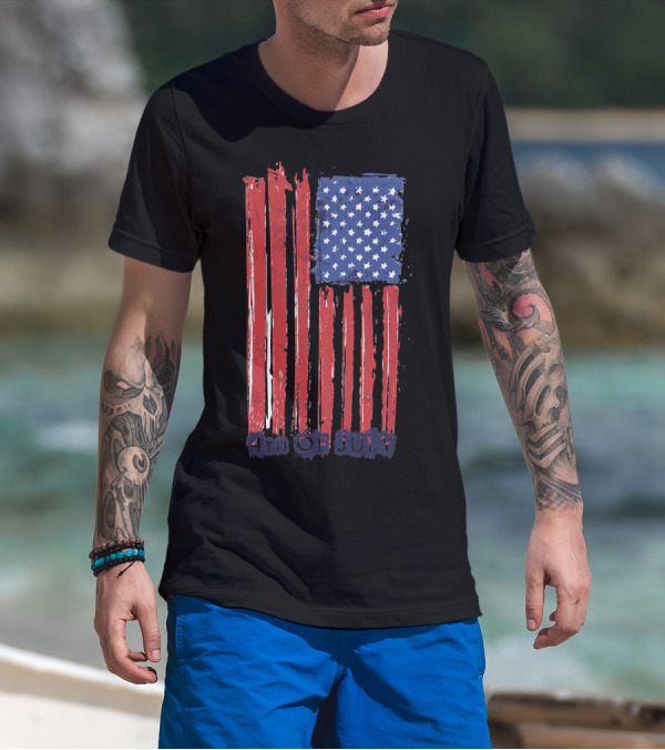 4Th Of July American Flag Patriotic T-Shirt