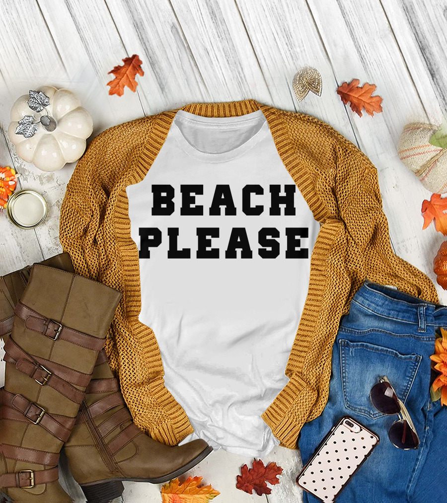 Beach Please Retro Summer Vibes T-Shirt