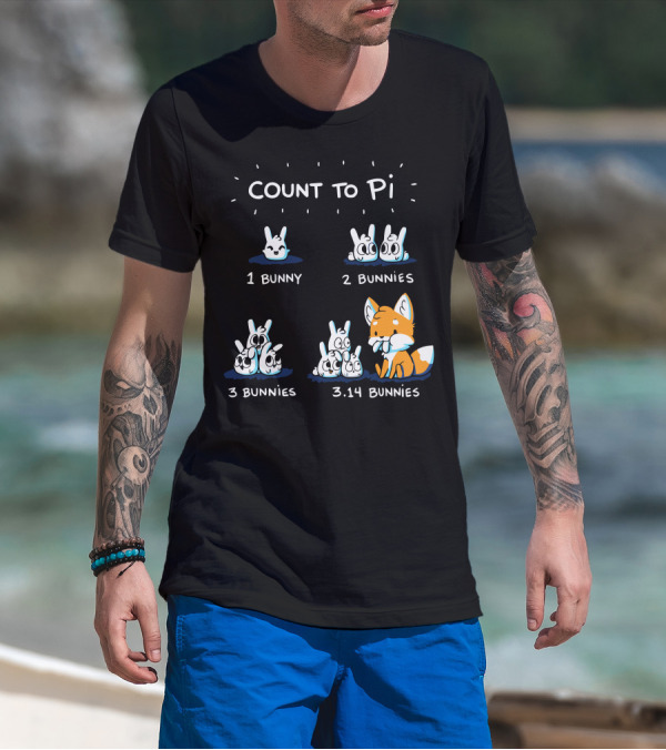 Count To Pi 1 Bunny 2 Bunnies 3 Bunnies 3.14 Bunnies T-Shirt