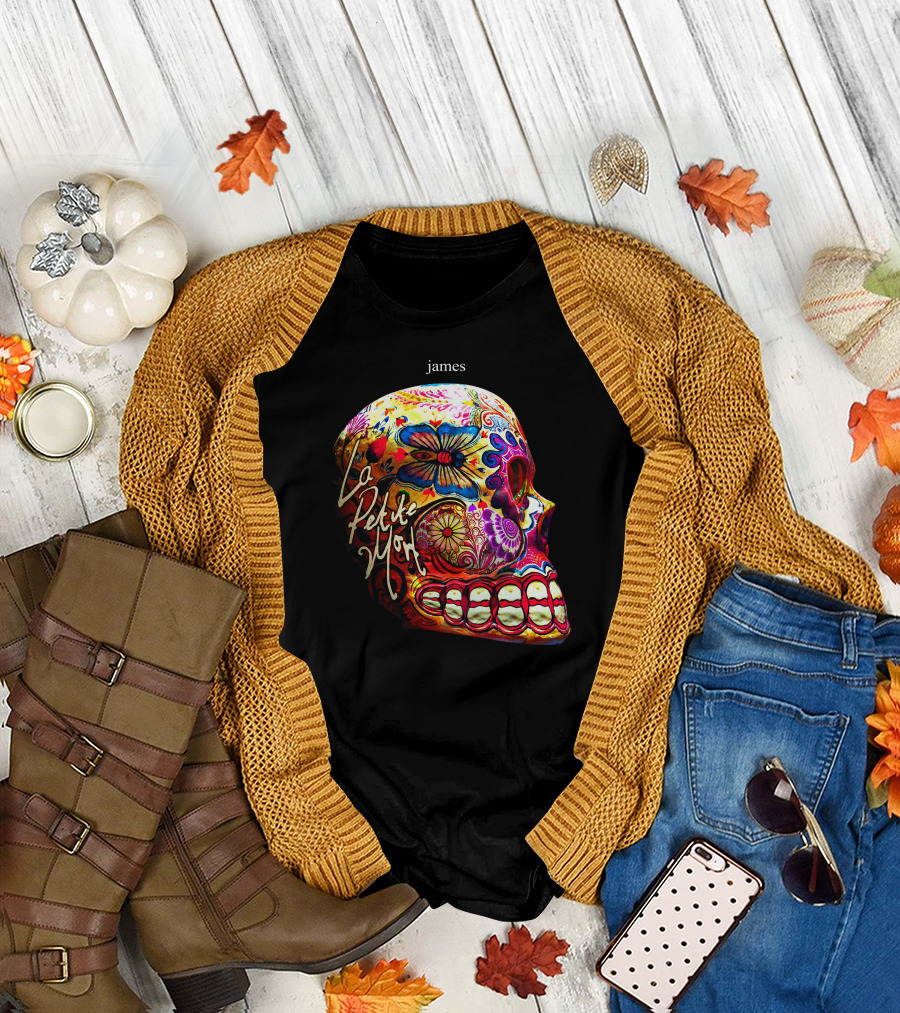James La Petite Mort Skull Art Floral T-Shirt