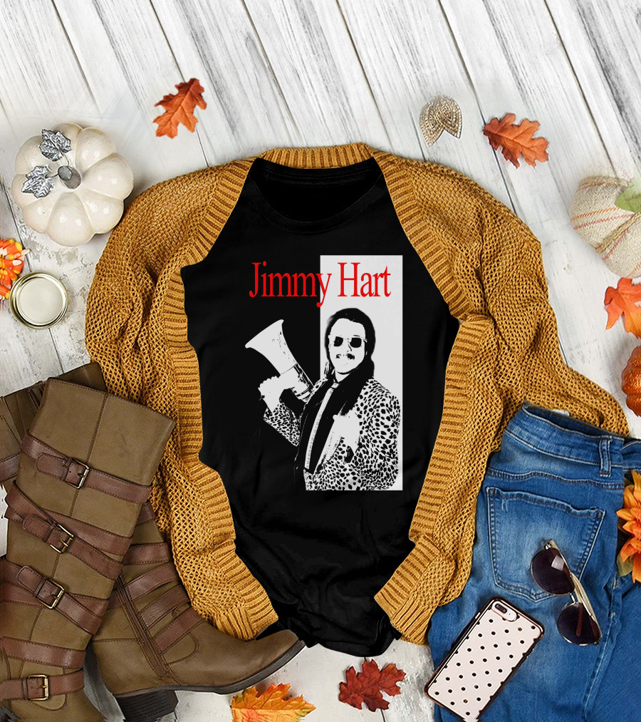 Jimmy Hart Wrestling Legend Megaphone and Leopard Jacket T-Shirt