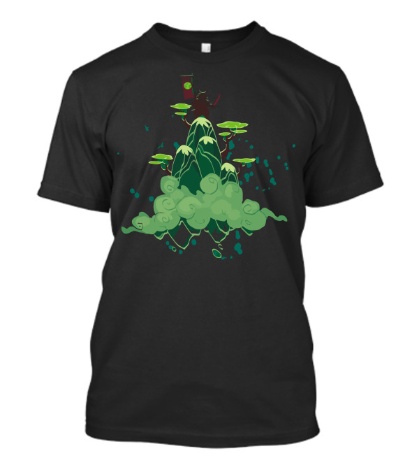 Platform In The Clouds Fantasy Mountain Landscape T-Shirt