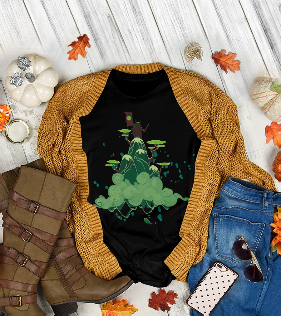 Platform In The Clouds Fantasy Mountain Landscape T-Shirt
