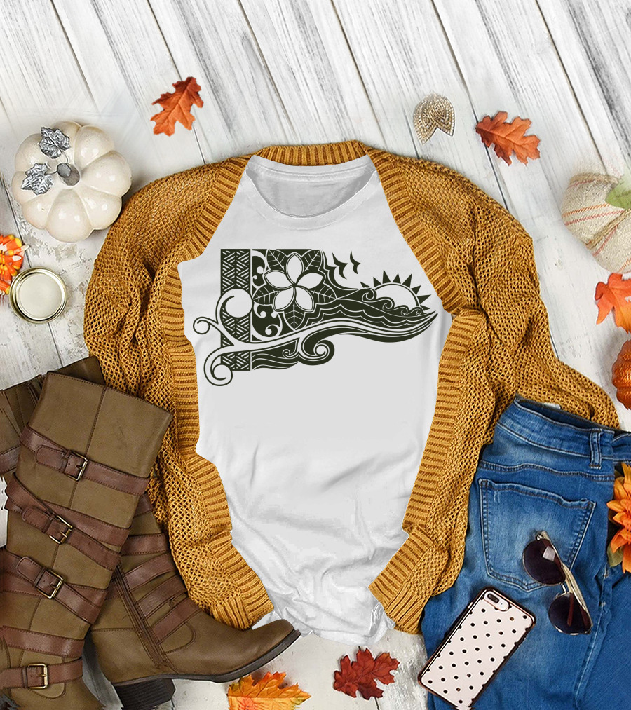 Plumeria Paradise Sun Waves T-Shirt
